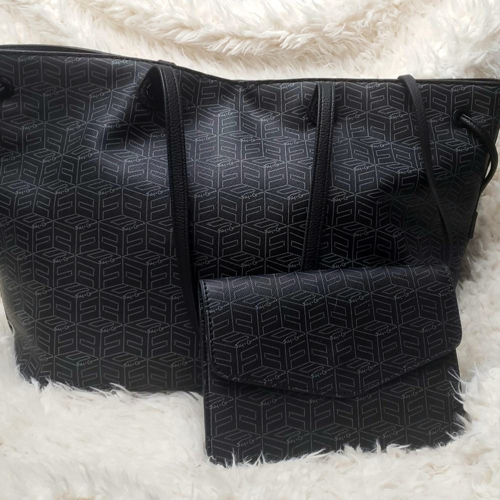 Foley + Corinna Black Signature Tote and Wristlet